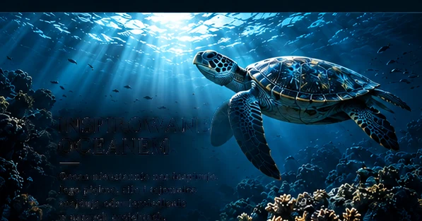 Żółw morski w głębinach oceanu